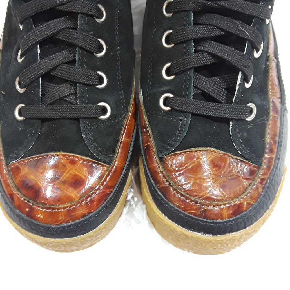 New NICE NSS Black and Brown Suede Sneaker Sz 7.5